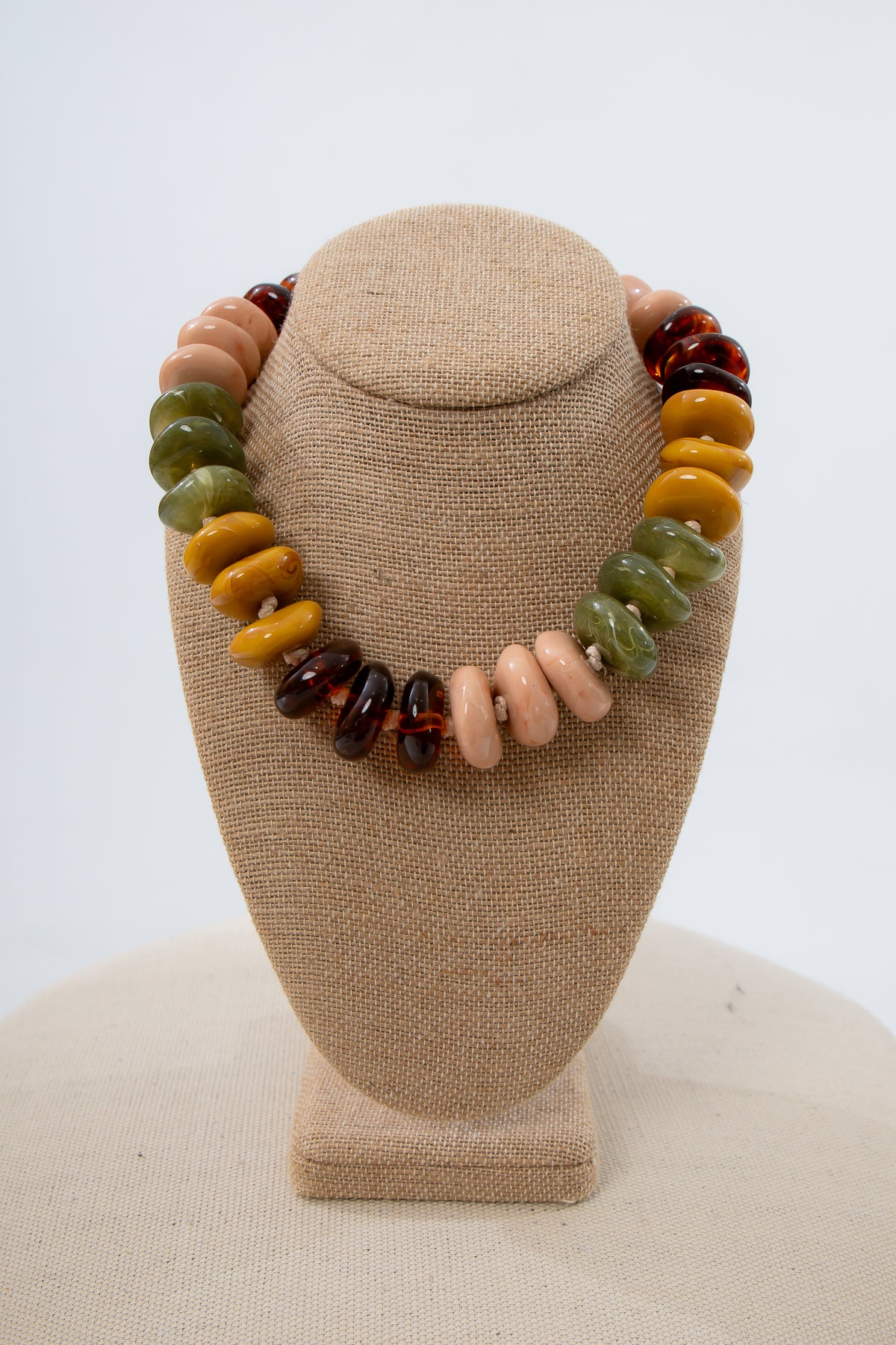 Autumn Shades Muted Stone Beaded Necklace
