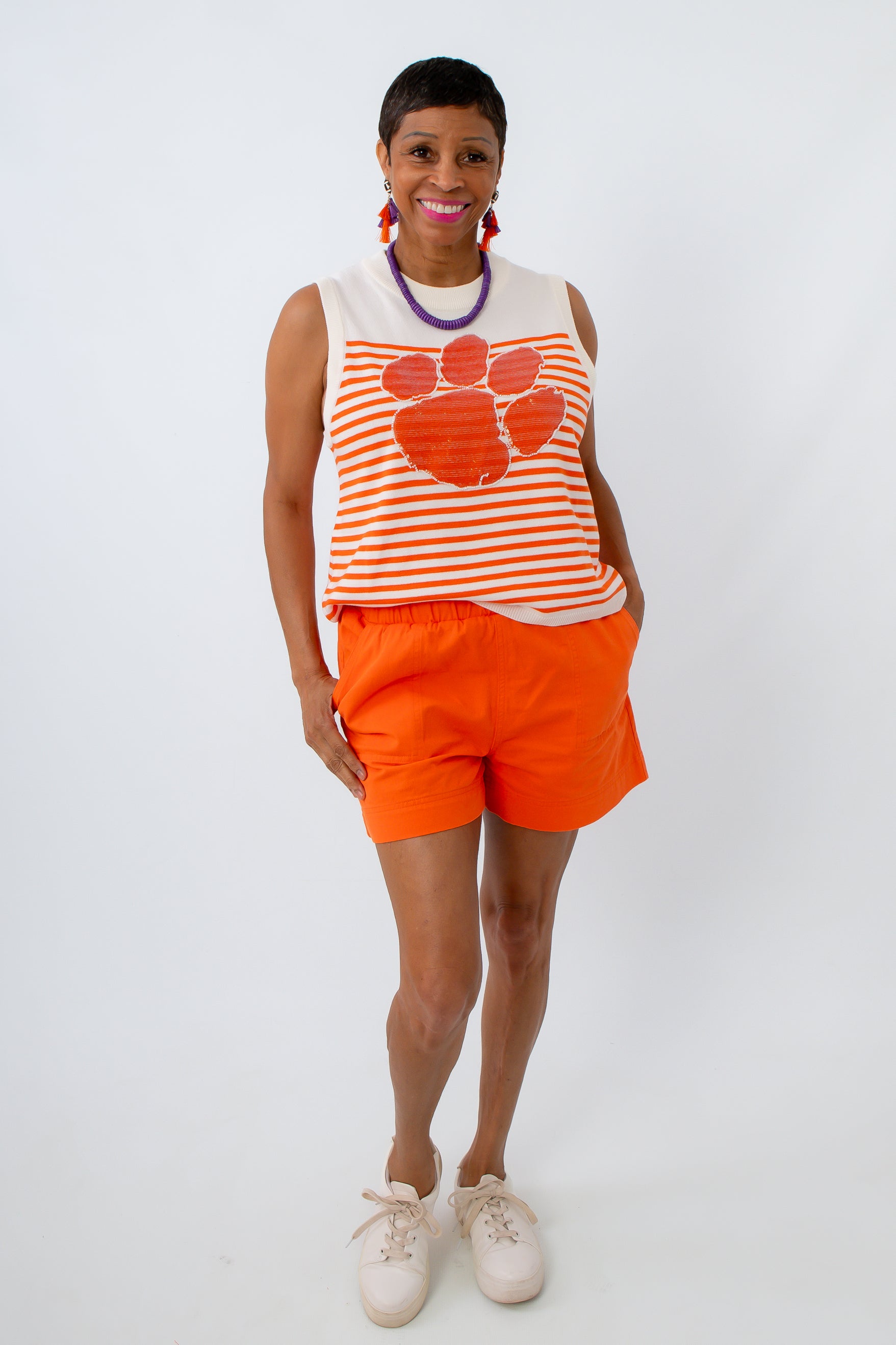Gameday Orange Denim Short