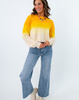 candy corn fuzzy halloween sweater boutique yellow