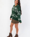 Dark Pines Fair Isle Zip Up Sweater