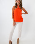 Death Valley Orange Braided Keyhole Top
