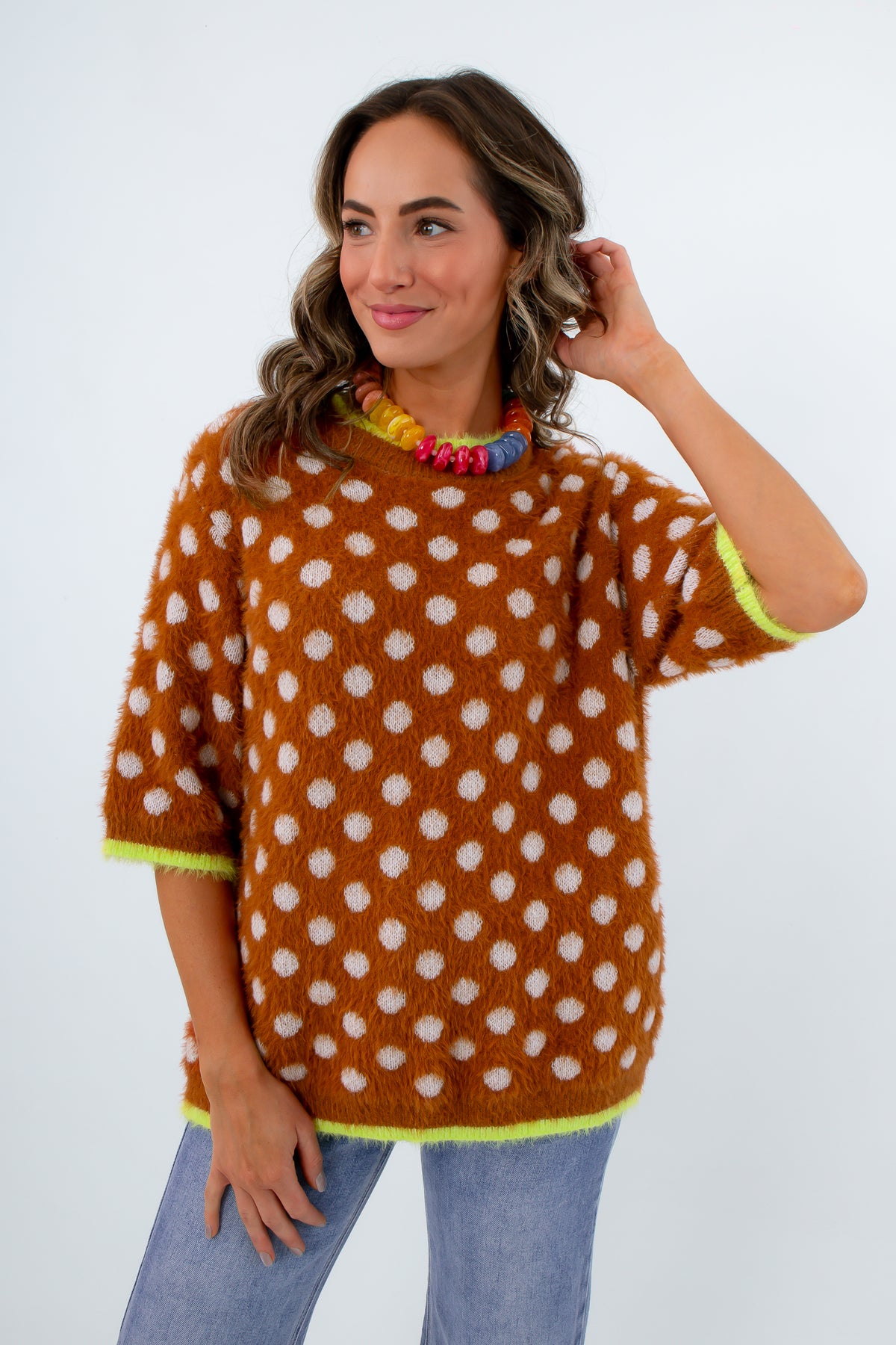 Marnie Fuzzy Polka Dot Sweater