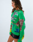 Colorful Cats Oversized Sweater