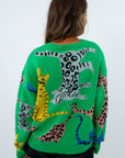 Colorful Cats Oversized Sweater