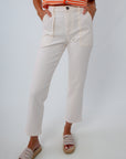 Versatile fall ivory denim, fall denim, pants for fall, ivory pants