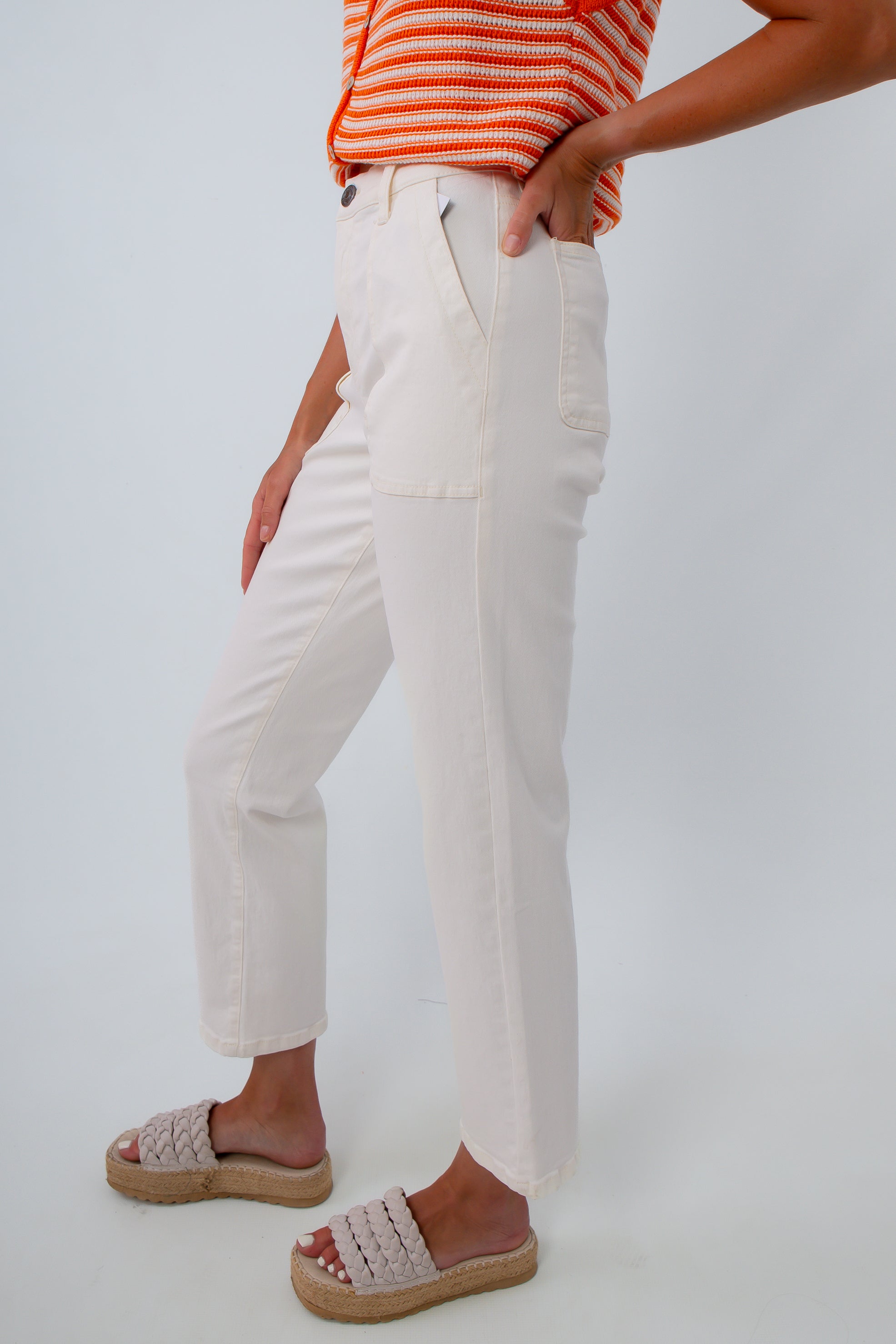 Off-white jeans, Kut from the Kloth ivory jeans, fall pants, fall pants for work