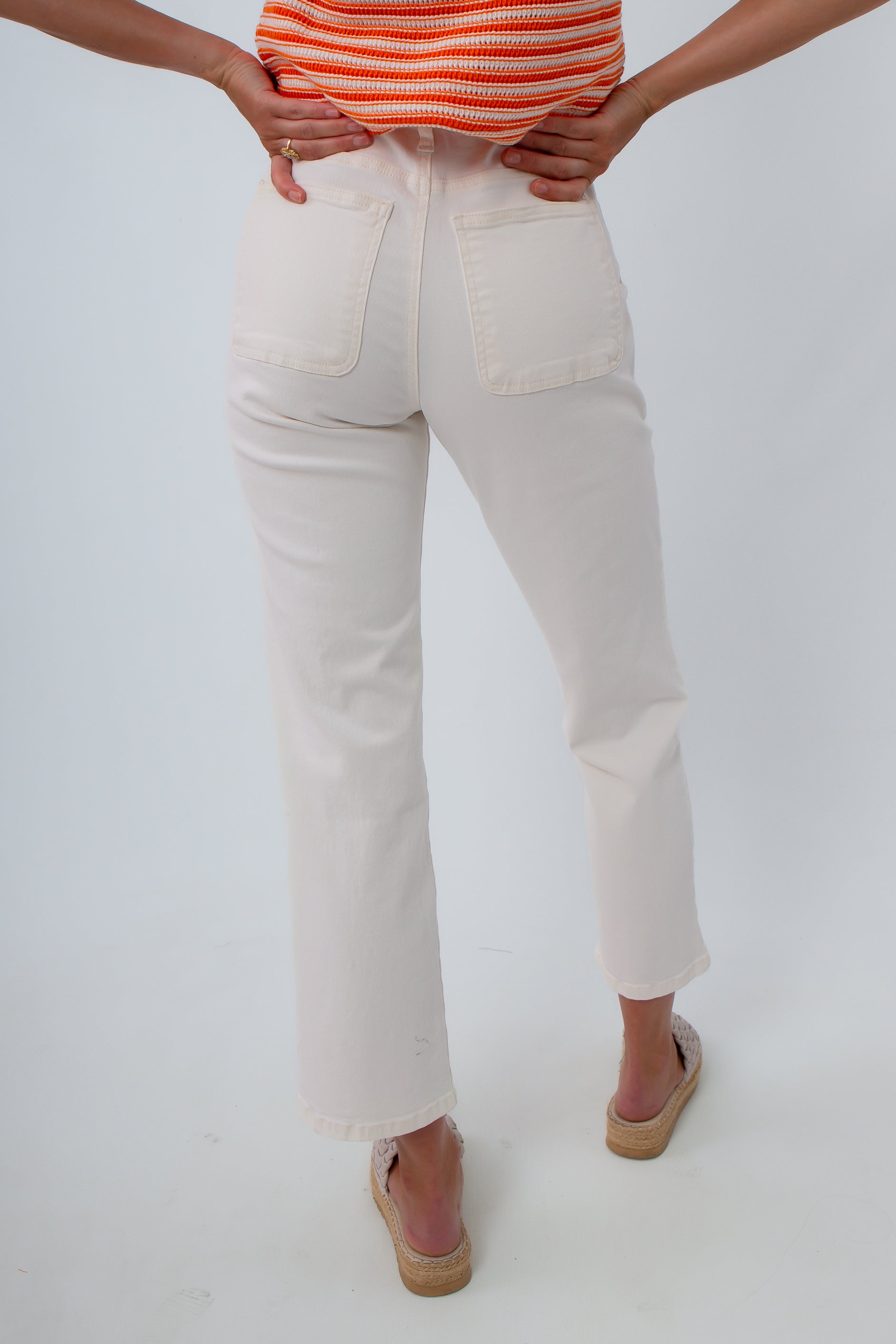 Ivory straight leg jeans, Ivory pants for work, pants for back to school, Kut from the Kloth