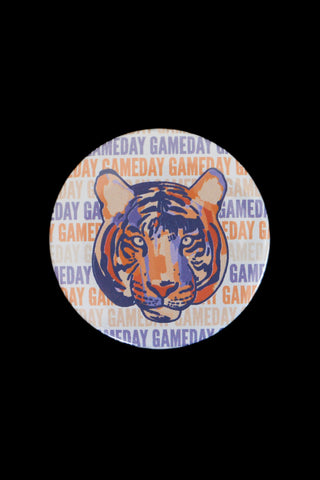 Tiger Orange & Purple Gameday Button-Thanks For Everything-L. Mae Boutique