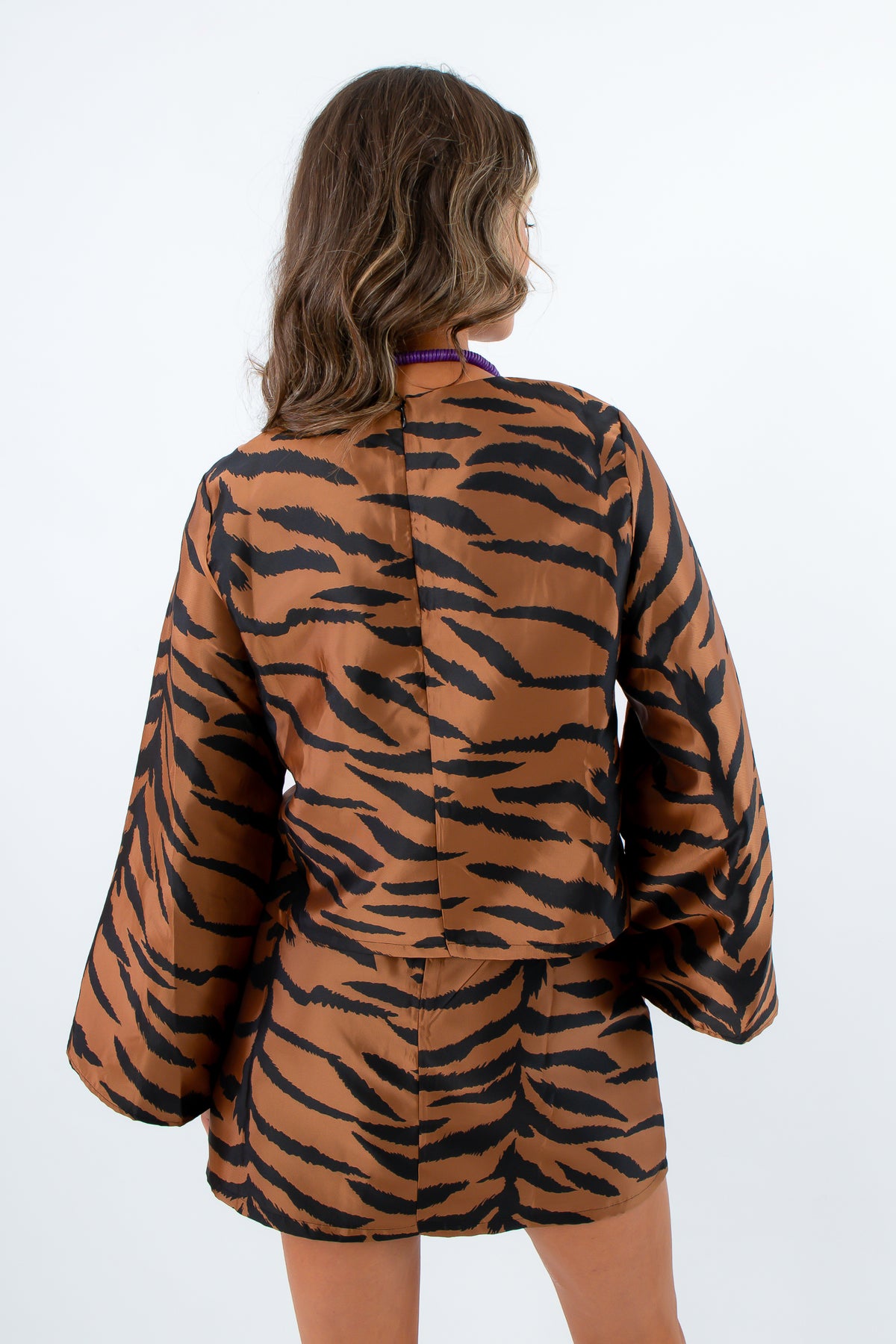 Auburn and LSU matching tiger print outfit, animal print matching outfit, elevated tiger print outfit