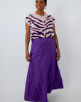 Purple Out Paneled Maxi Skirt