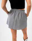 Finish Line Black Checkered Mini Skirt