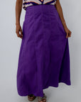 Purple Maxi Skirt with panel detailing for Clemson game day outfit, LSU game day outfit