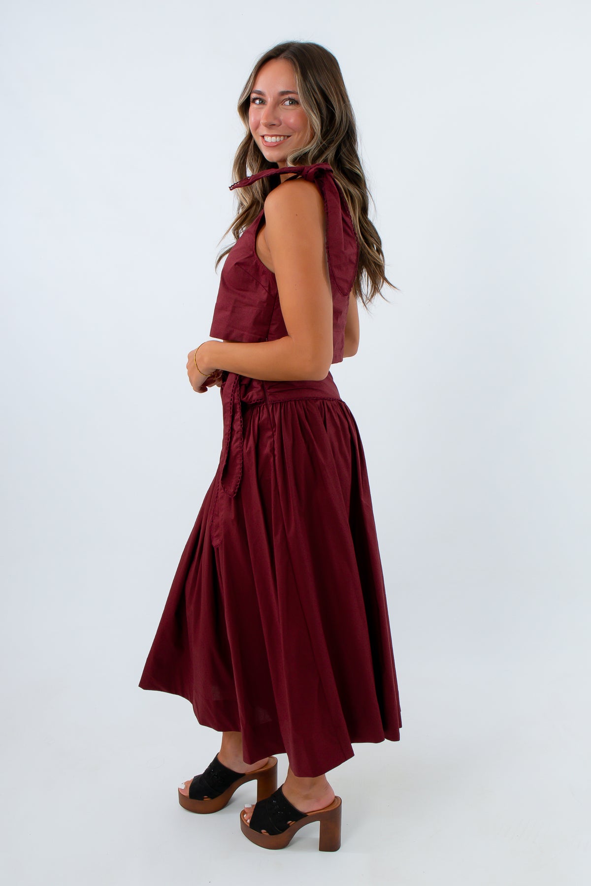 Garnet Gathering Skirt Set
