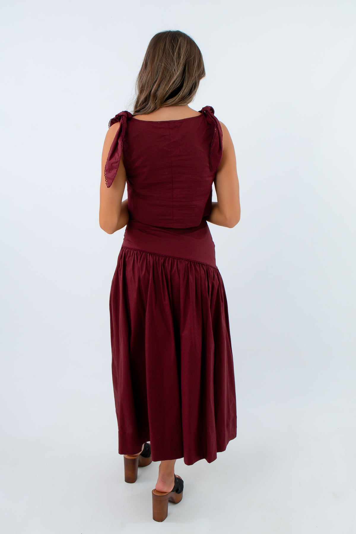 Garnet Gathering Skirt Set
