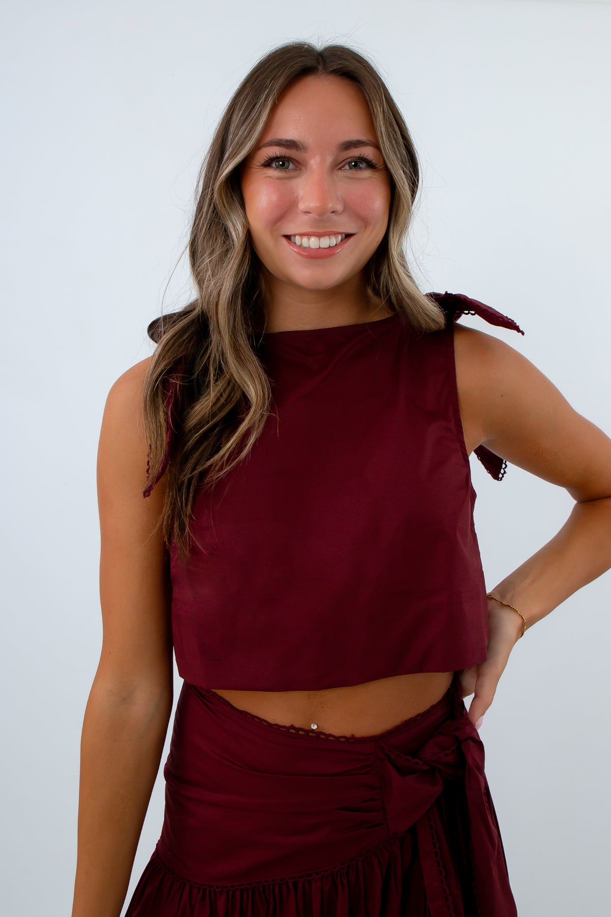 Garnet Gathering Skirt Set