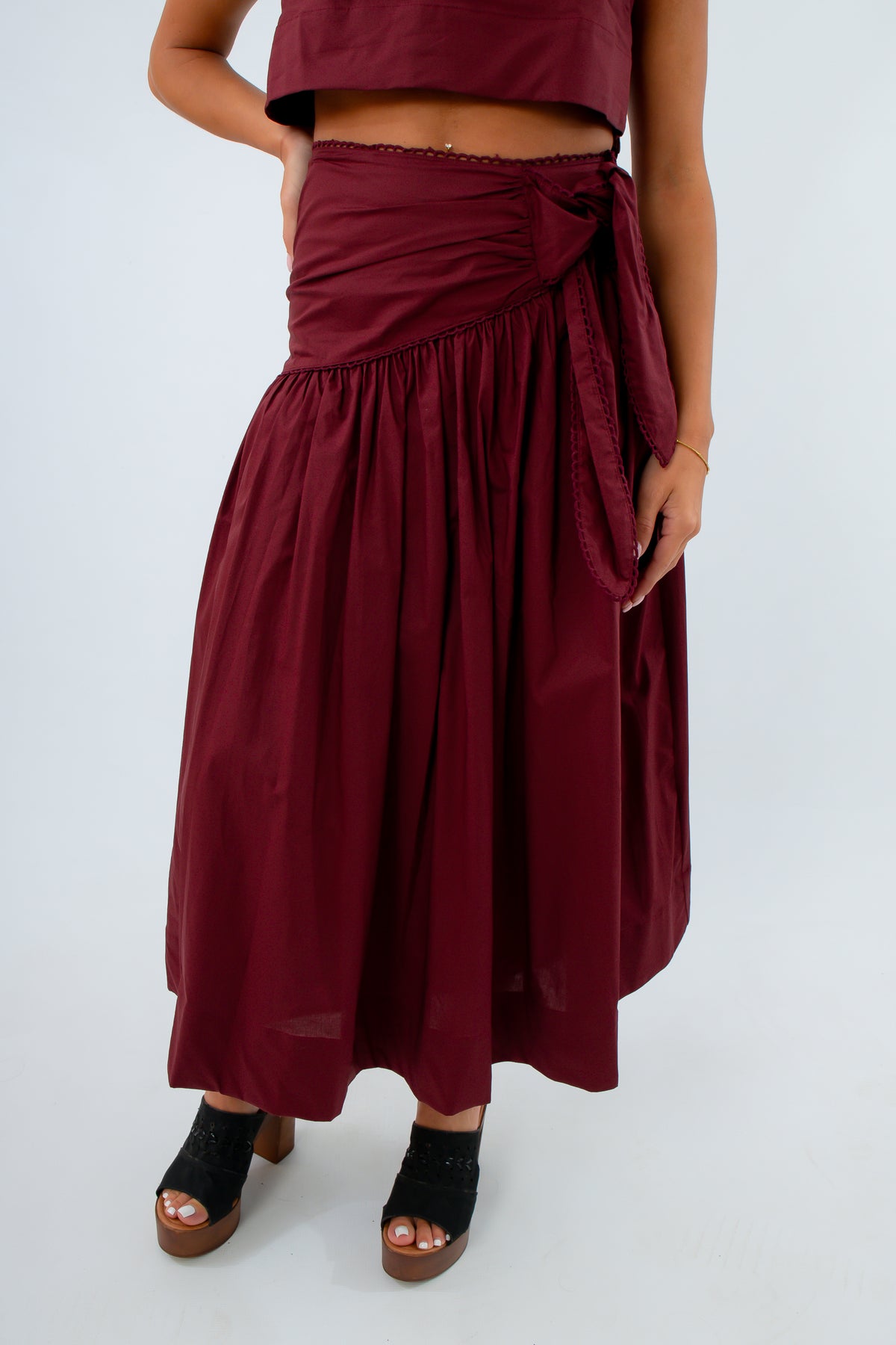 Garnet Gathering Skirt Set