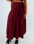 Garnet Gathering Skirt Set