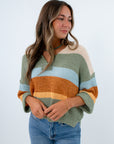 Autumn Hues Striped Sweater