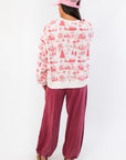 Holiday Toile Red Patterned Sweatshirt