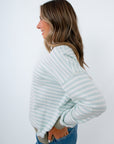 Comfy soft knit striped top for women, fall lightweight sweaters, comfy lightweight sweater