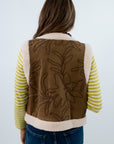 Sherpa trim vest, khaki suede vest, brown khaki vest, thanksgiving outfit inspo