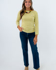 Stylish fall long sleeve top for work and casual wear, fall long sleeve tops for the office, soft and stretchy long sleeve top