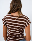 Fall lounge top, tops for back to school, striped top for fall, striped top for school