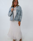 Anything Goes Light Denim Oversized Jacket