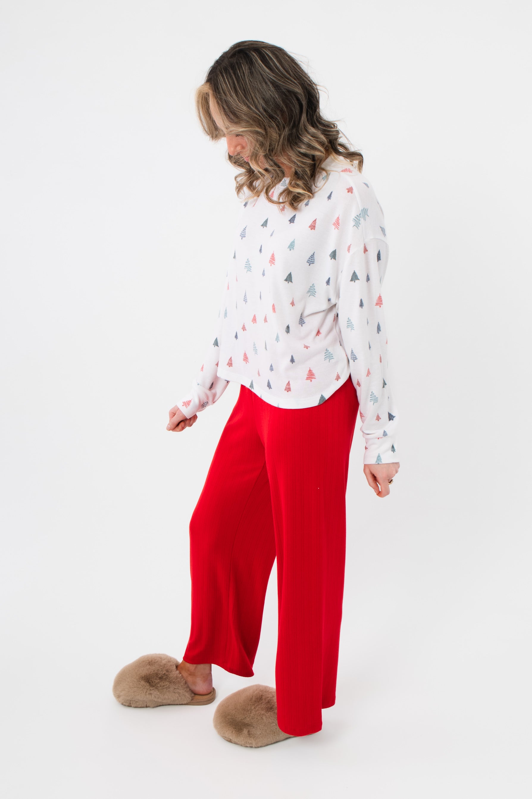 Z Supply White Alpine Tree Brushed Knit Top