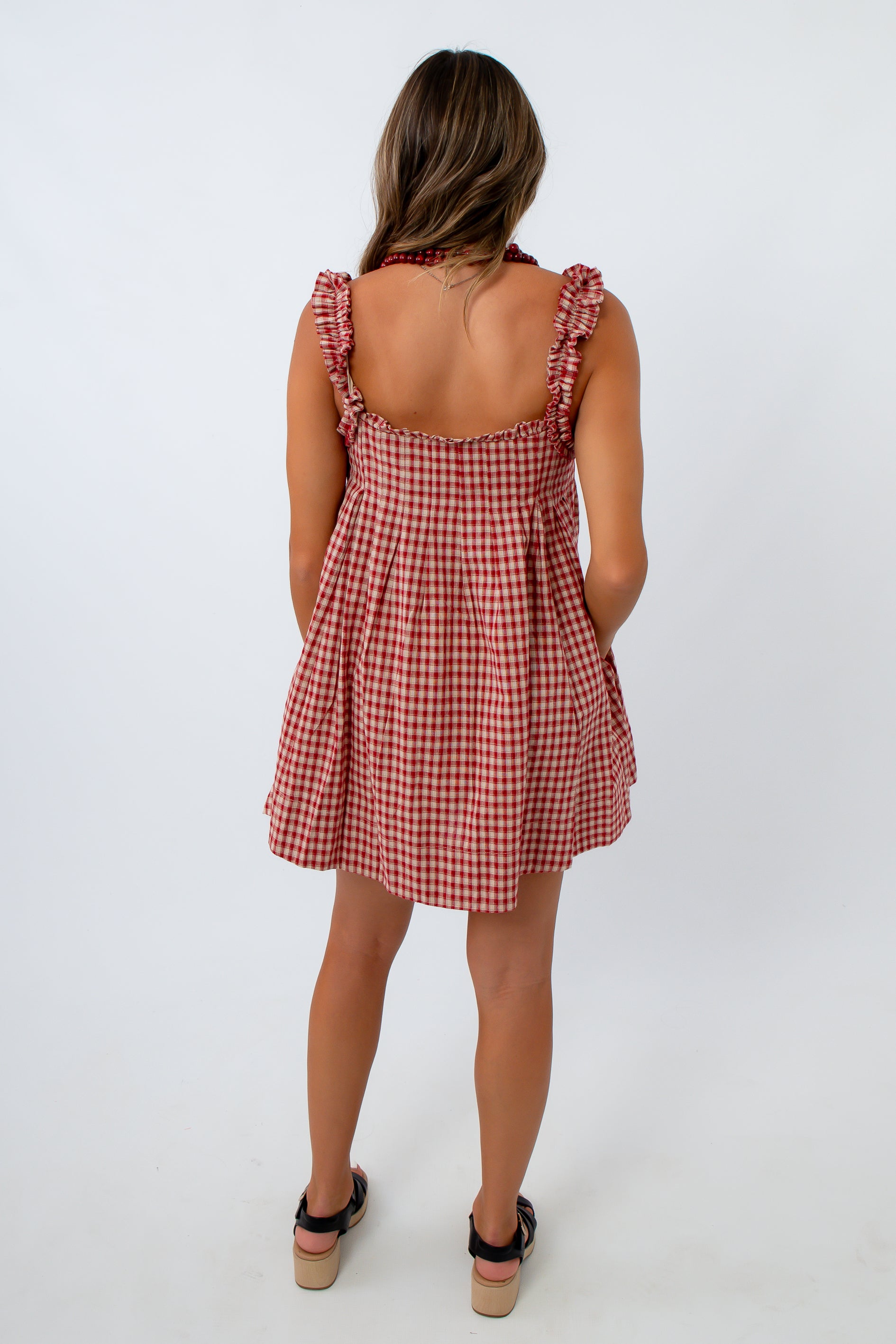 Gingham game day dress for women for South Carolina game day, Alabama game day, Georgia game day