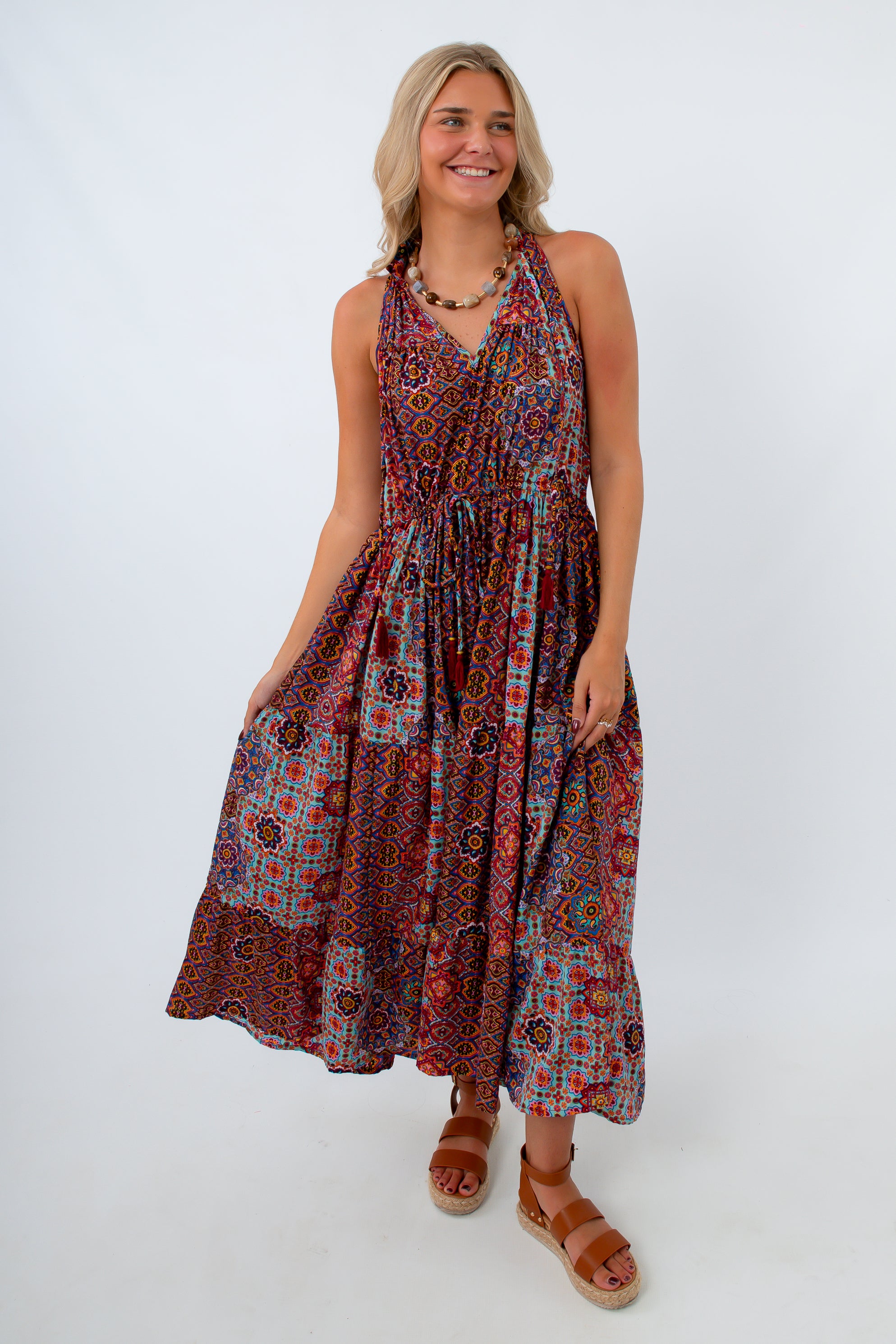 Valencia Patchwork Maxi Dress