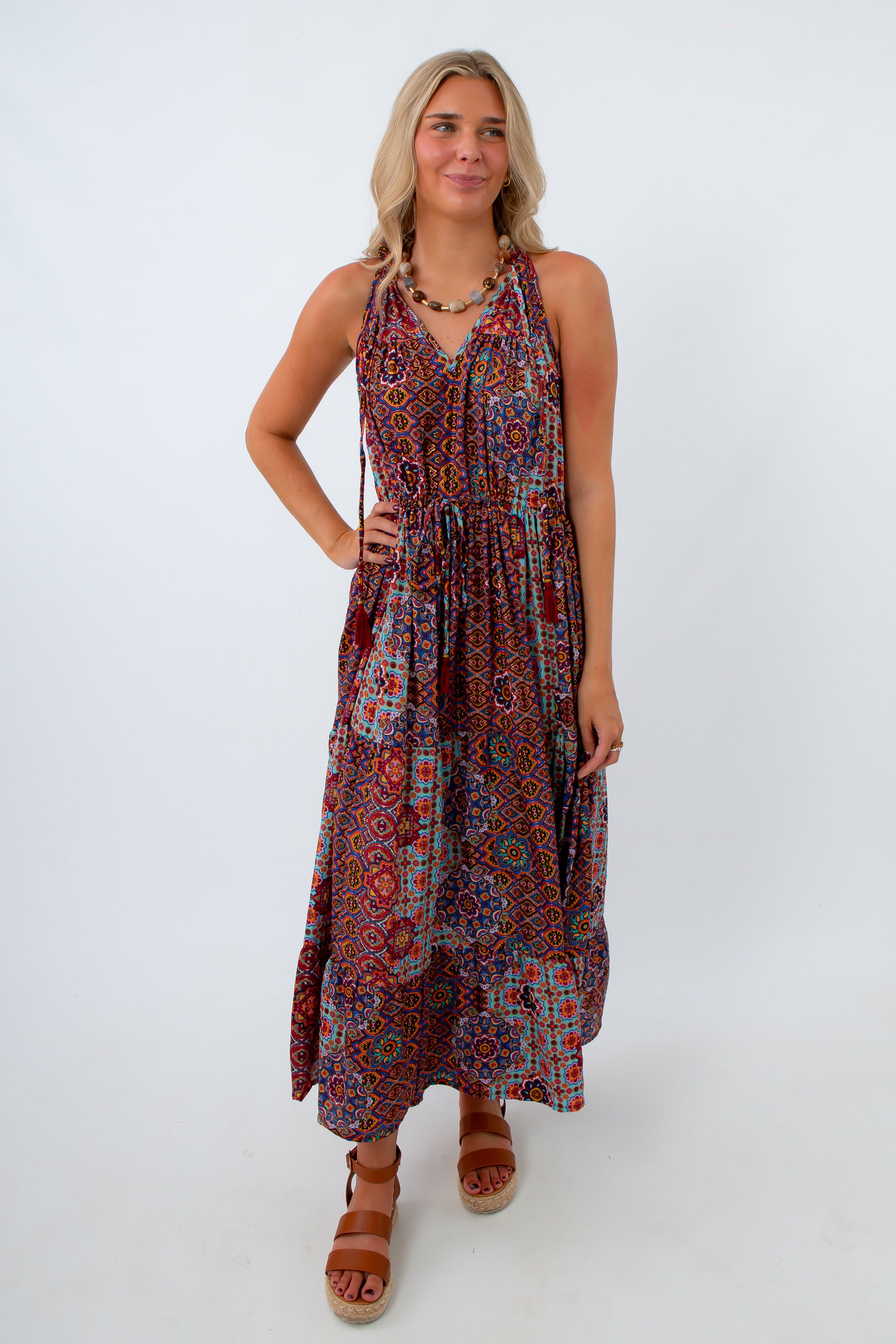 Valencia Patchwork Maxi Dress
