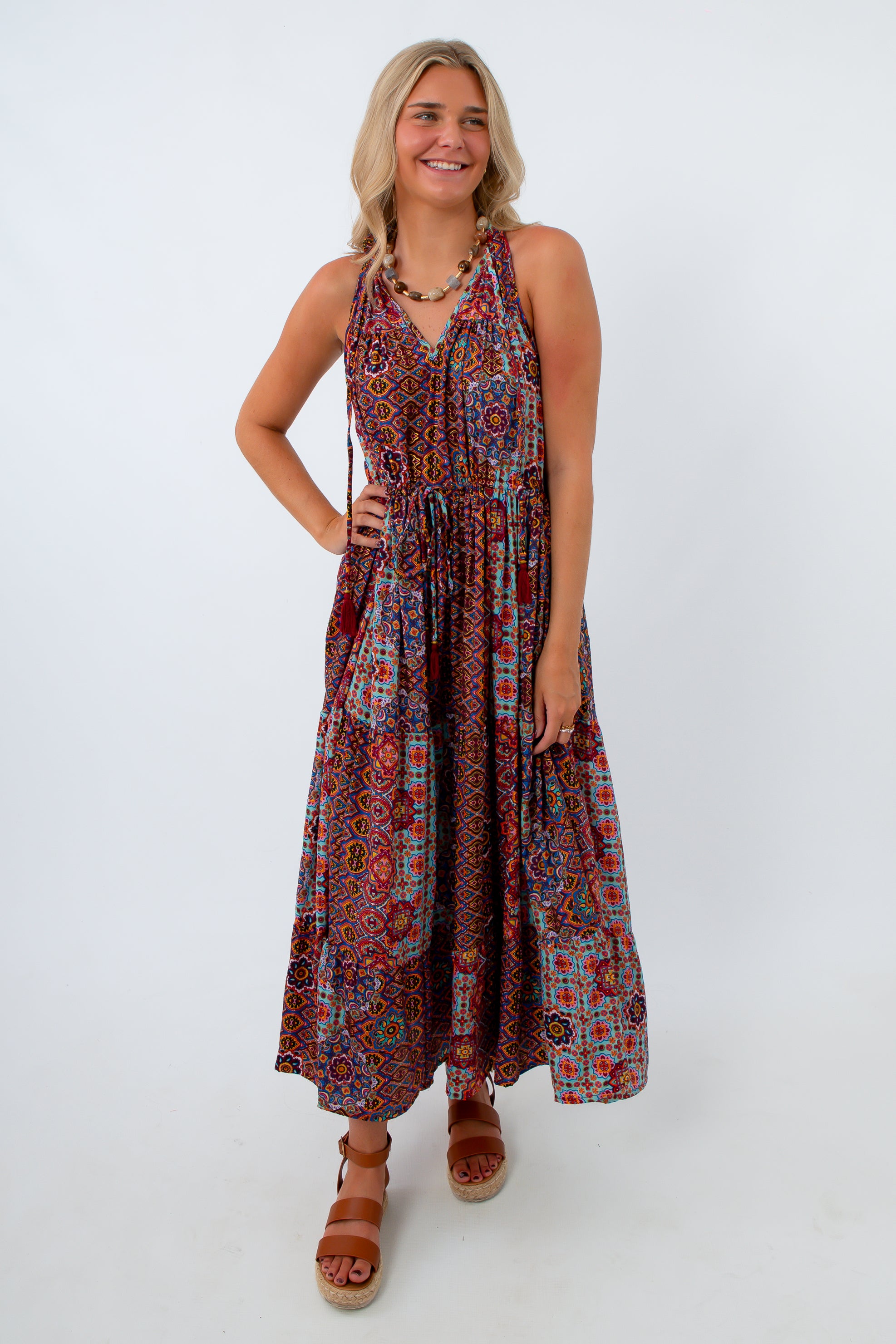 Valencia Patchwork Maxi Dress