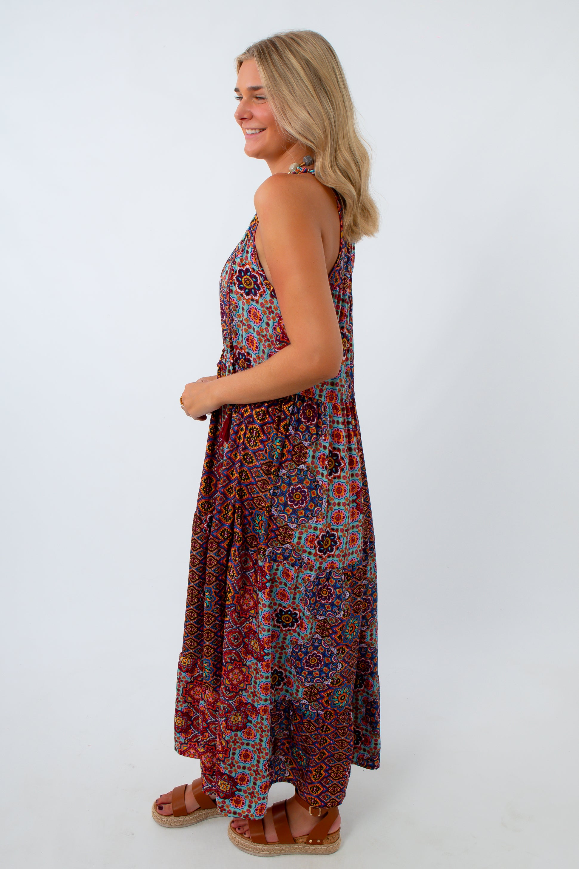 Valencia Patchwork Maxi Dress
