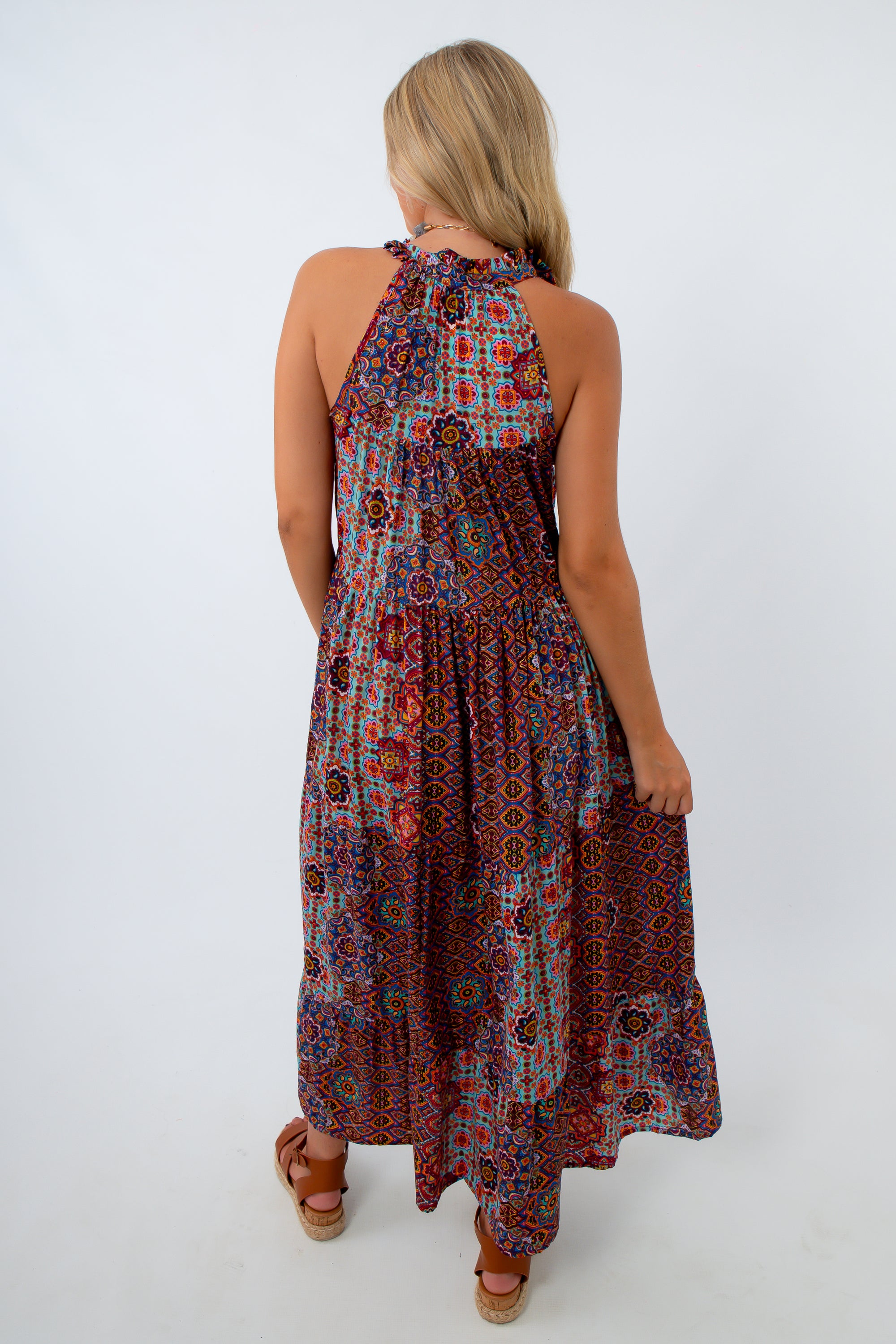 Valencia Patchwork Maxi Dress