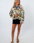 Brushstroke Bloom Watercolor Floral Jacket