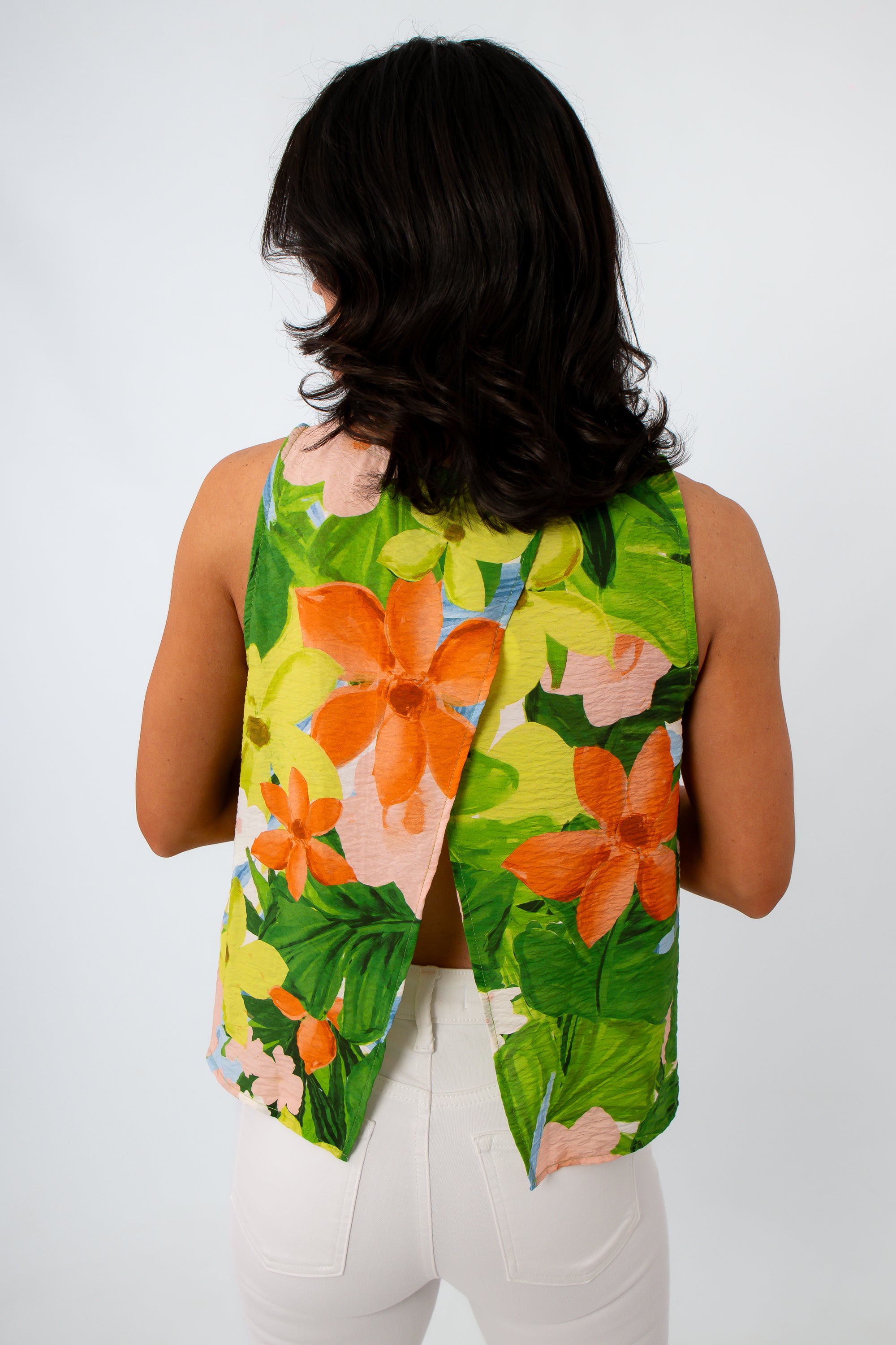 Bahama Breeze Tropical Print Blouse