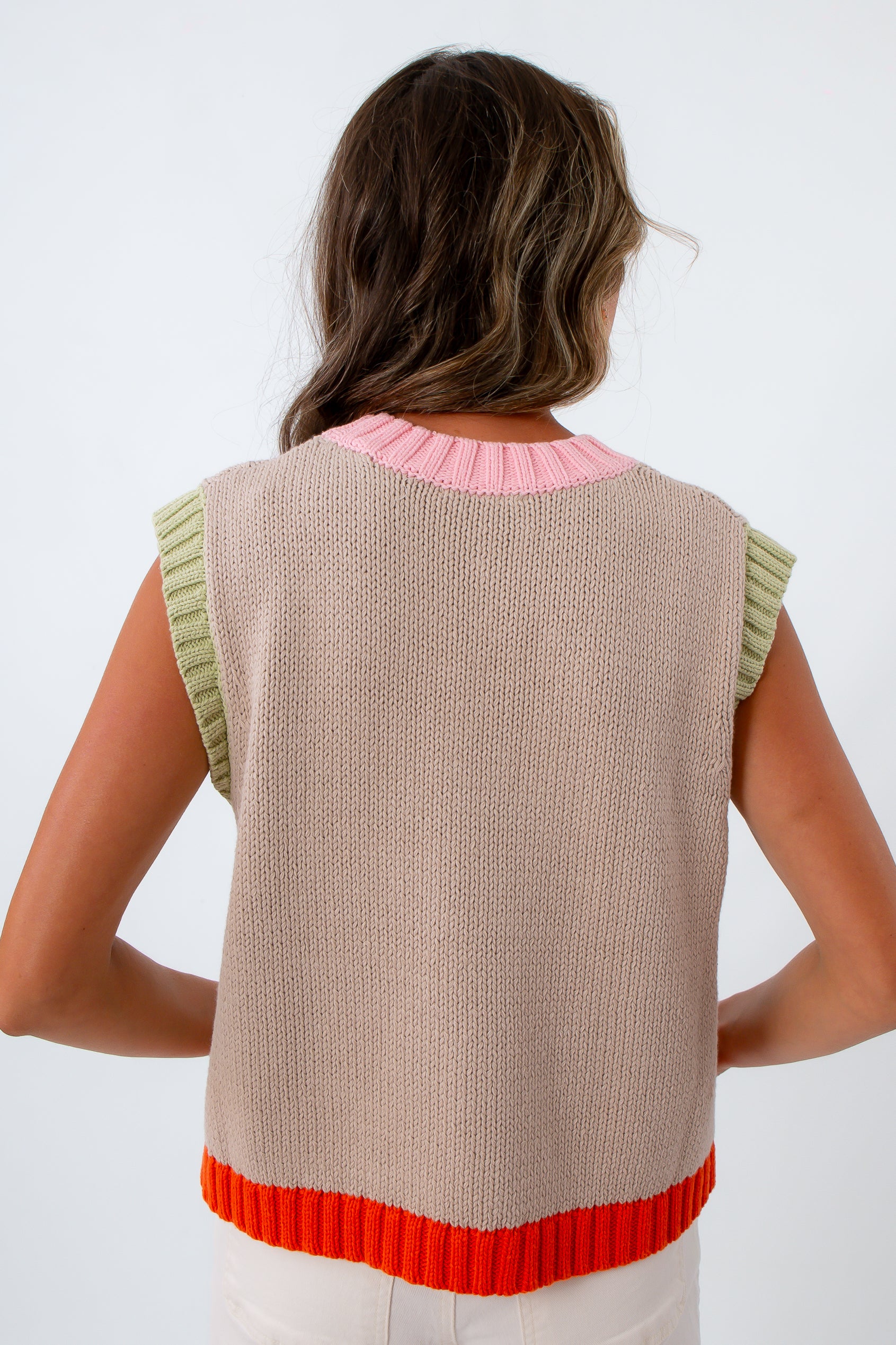 Women's fall tops, women's fall sleeveless sweater, women's fall soft knit top