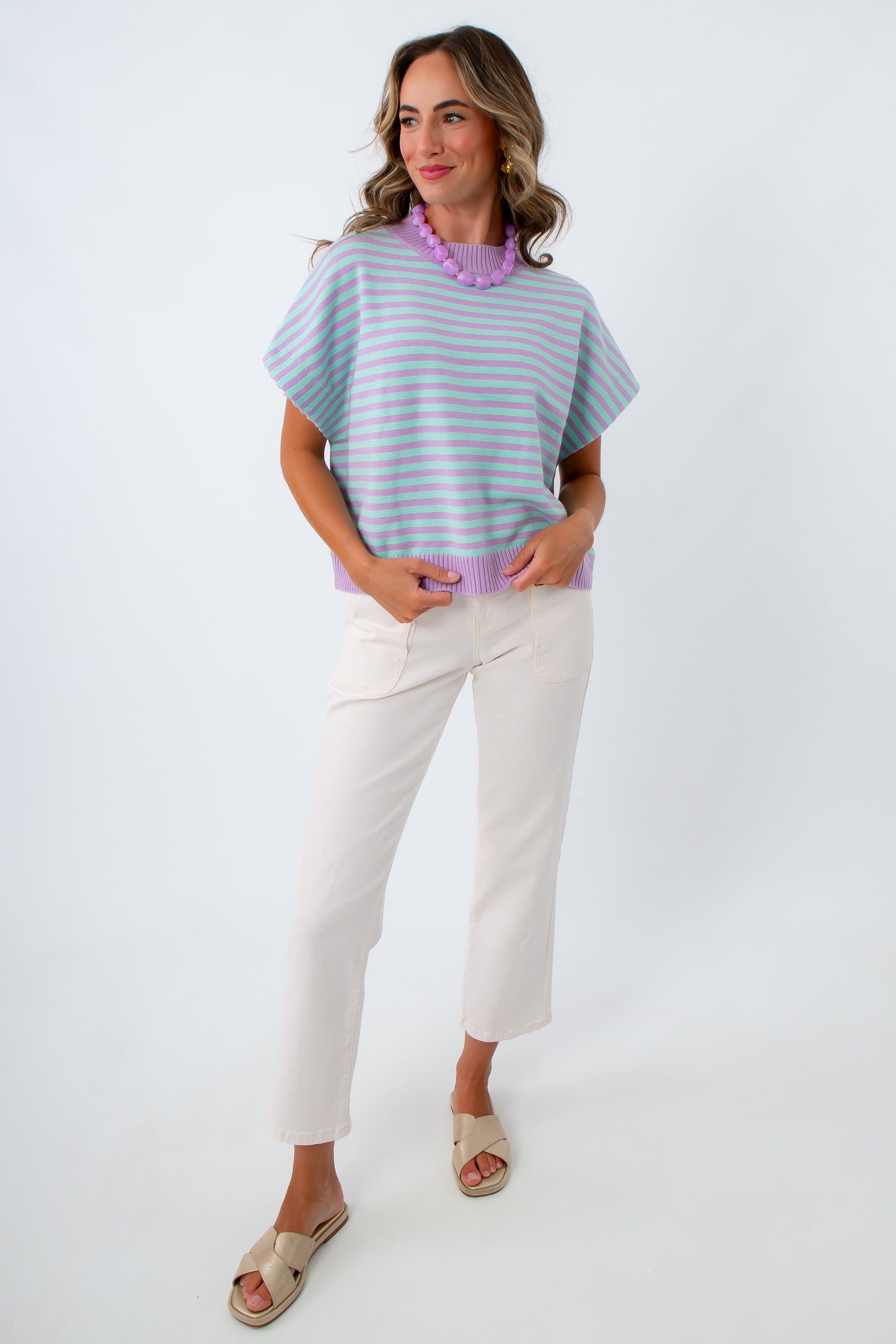 Transitional short sleeve knitwear, lightweight short sleeve sweater