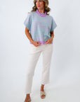 Transitional short sleeve knitwear, lightweight short sleeve sweater
