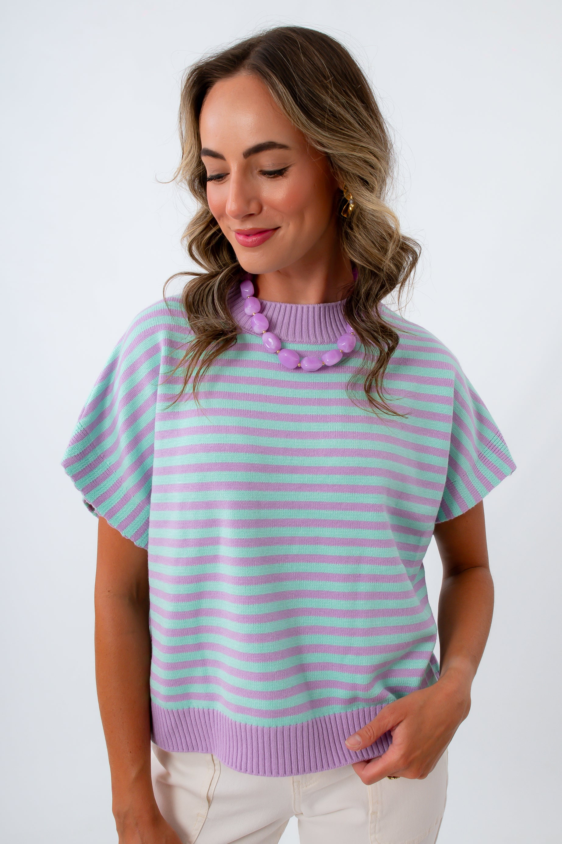 Lightweight short sleeve fall sweater, fall tops for school, fall workwear