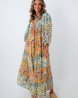 Bohemian Atelier Floral Embroidered Maxi Dress