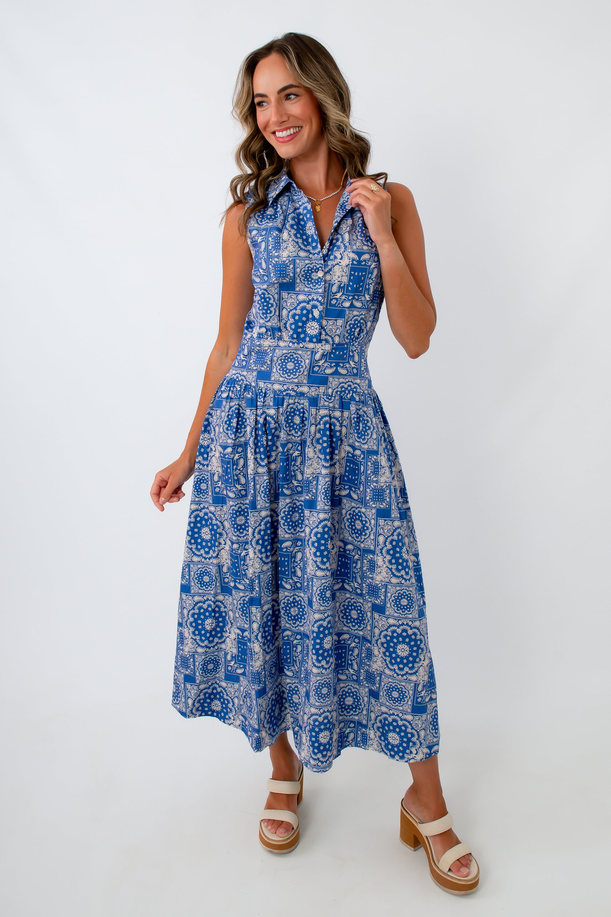Bandana Medallion Maxi Dress