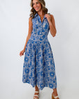 Bandana Medallion Maxi Dress