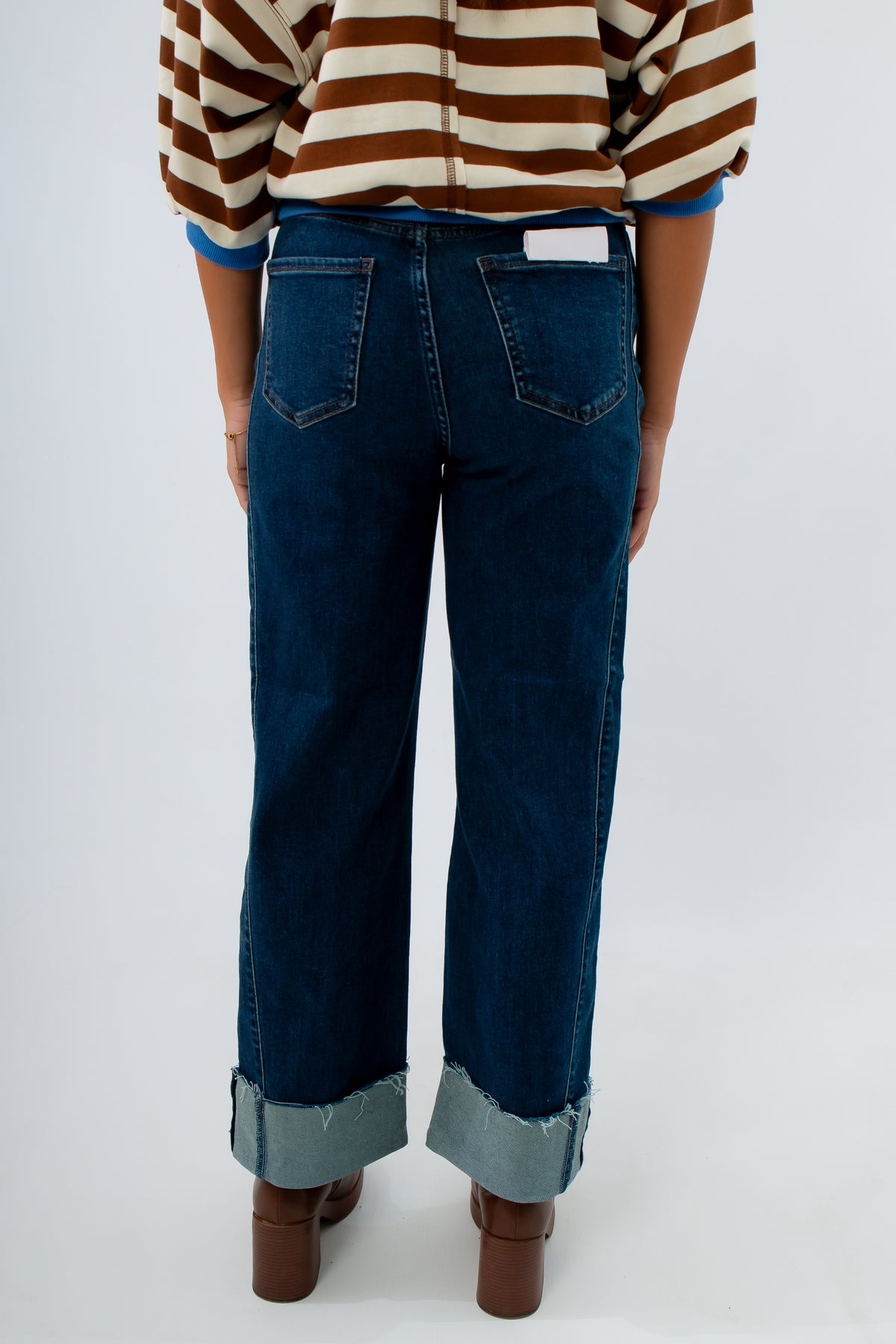 Comfortable high-rise wide leg jeans with seaming accents, stretchy jeans for women, dark wash daze denim, dark wash daze jeans