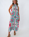 THML Mediterranean Mosaic Print Dress