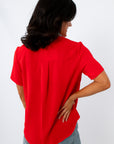 Robin Red Short Sleeve Blouse