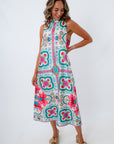 Satin halter neck wedding guest dress, vibrant wedding guest dress, vibrant classy midi dress