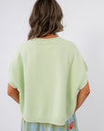 Spearmint sleeveless sweater back view