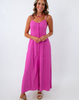 Adjustable strap midi dress for summer, pink midi dress with button front, dress with buttons down the front, Z Supply midi dress